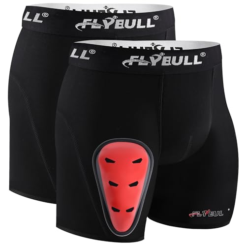 2-Pack Boys Cup Underwear Youth Boxer Briefs with 1 Protective Athletic Cup for Baseball, Football, Lacrosse