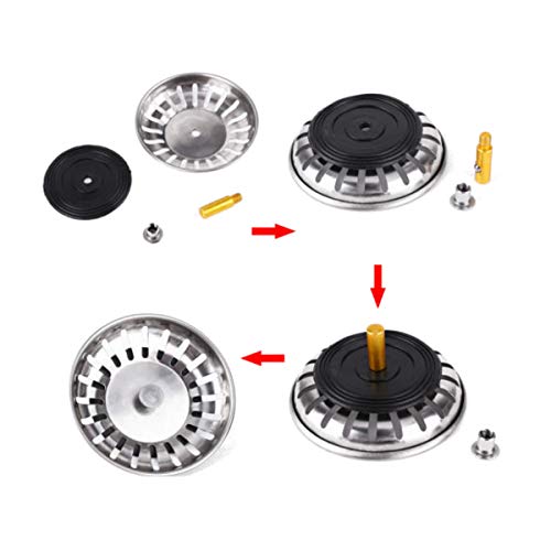 2 piezas colador para fregadero de cocina 3.26 pulg diám miniatura 3