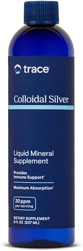 Trace Minerals Research Suplemento liquido alimenticio con liquimins y plata coloidal 30ppm 8onzas líquidas por botella