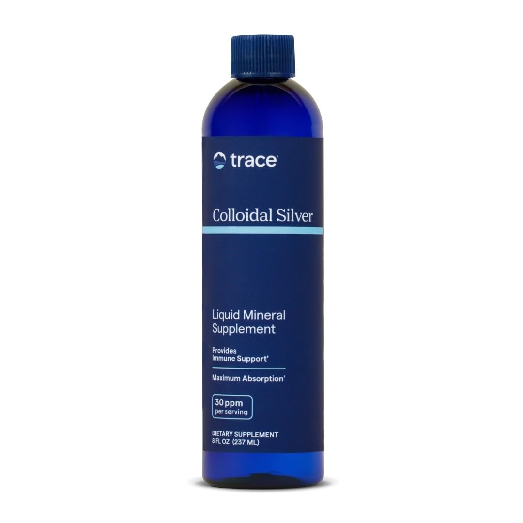 Trace Minerals Colloidal Silver - Liquid Mineral Supplement with Super-Oxygenated Colloidal Silver - Immunity & Overall Health Support - Highly Absorbable Supplement - 8 fl oz (About 24 Servings)