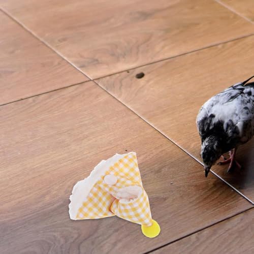 Homoyoyo Plush Bird Sweater Cape for Parrot and Parakeet, Warm and Soft Yellow Plaid Coat Providing Gentle Skin Protection, for Outdoor Activities and Winter Use — view 6