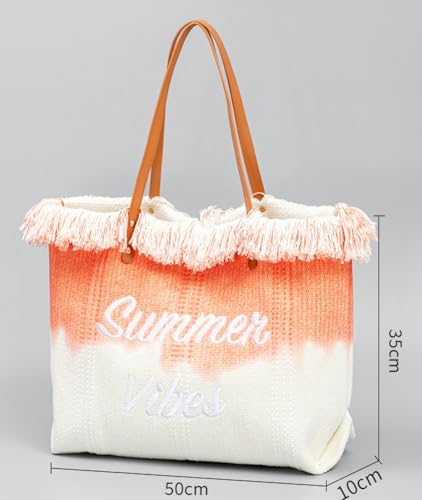 Bolso Tote Canvas Epsion Grande con Flecos y Hombro miniatura 7