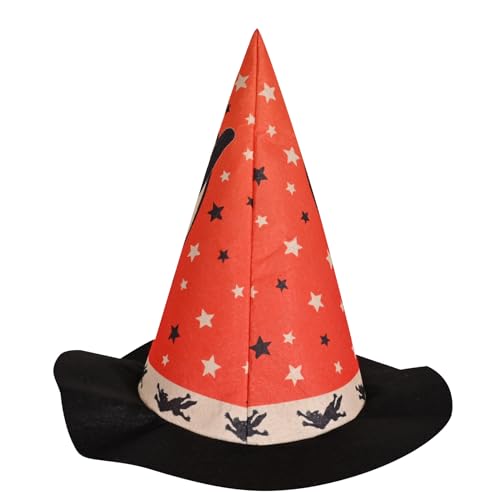 Beistle Vintage Halloween Felt Hats, Set of 2- Spooky Costume and Trick-or-Treat Party Accessories, Orange/Black/Off-white - Image 2