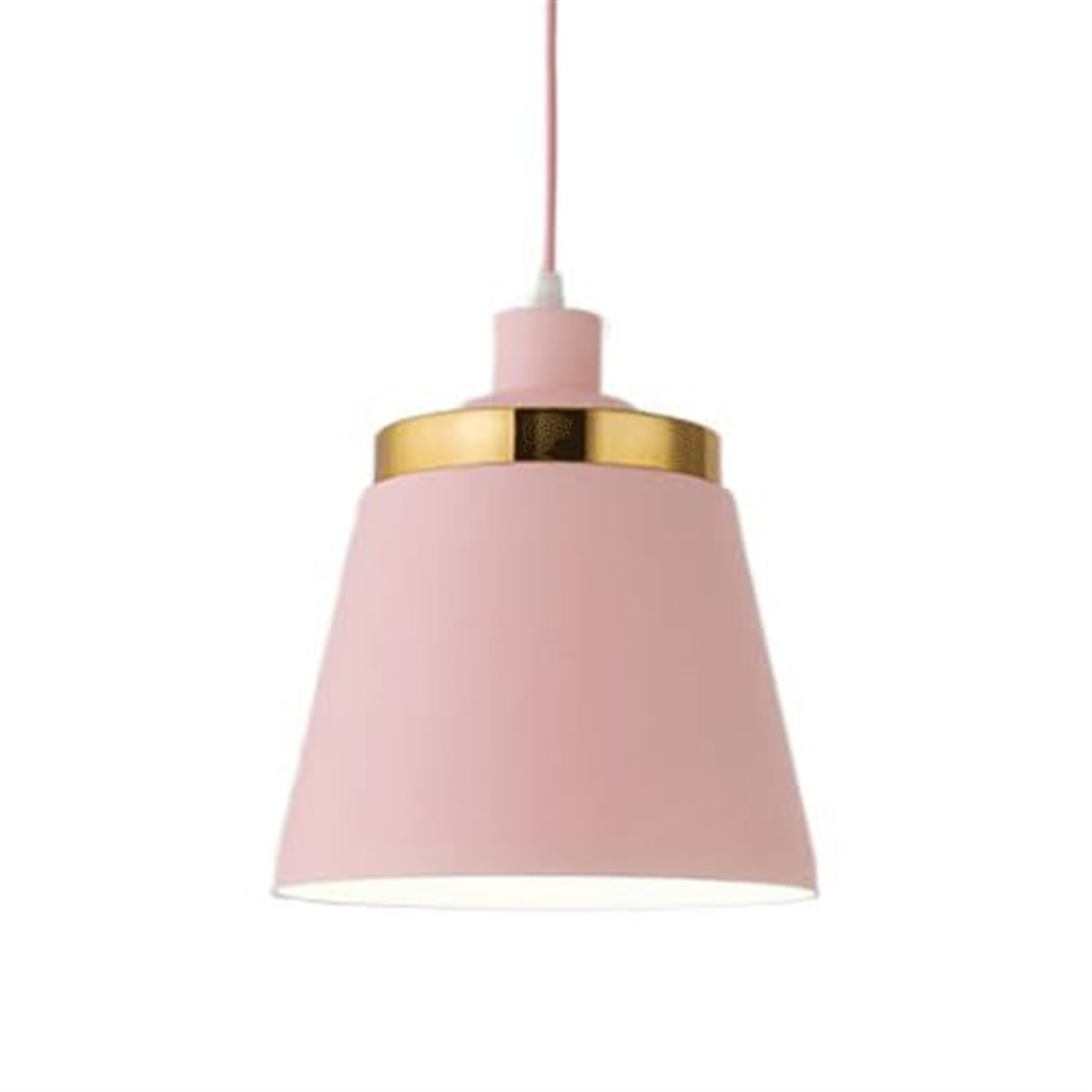 SYAXVOM Creative Colorful Chandelier Lampshade - Nordic Style Iron Pendant Light, E27 Base Ceiling Hanging Lamp for Balcony and Restaurant Decoration(Pink)
