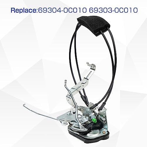 Image of Door Lock Latch Assembly Strong and Durable Front Left Lock Assembly Compatible with Toyota Sequoia 2001-2007 and Tundra Double CAB 2005-2006, Driver Side Replacement for #69304-0C010