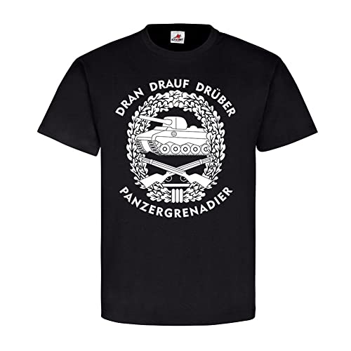 T-shirt grenadier blindé noir en taille 3XL pour un confort ample