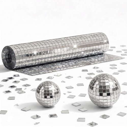 Brillantreal Mirror Mosaic Tiles 5400 PCS Self Adhesive Disco Ball Tiles