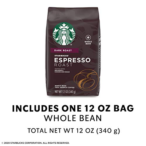 Image of Starbucks Dark Roast Whole Bean Coffee - Espresso Roast - 100% Arabica - 1 bag (12 oz.)