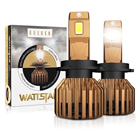 Wattstar P21 LED Headlight,H7 Led 6500K White Headlamp, All-in-One LED Headlight Conversion Kit , H7 Led Headlight Bulbs Mini Design Upgraded Chip Extremely Bright 22000 Lumens Cover
