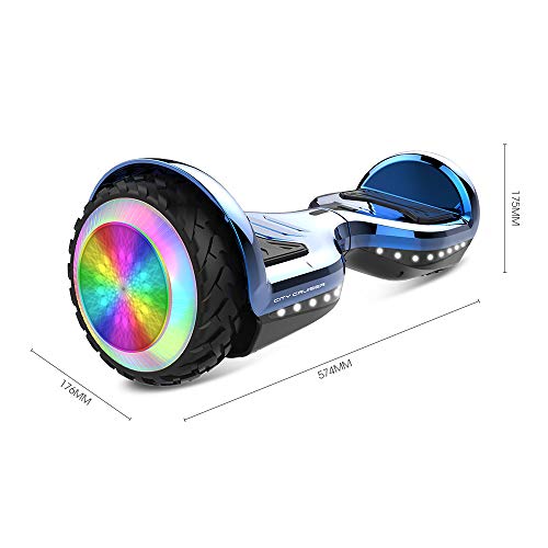 City Cruiser, 6.5" Scooter Hover Board With Ul2272 Certified Wheels Led Lights,Blue #TOP1