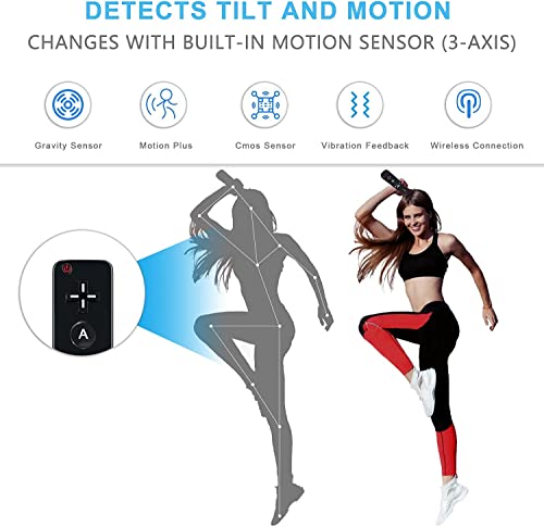 Gamrombo 2 Pack Controller Replacement For Wii/Wii U Console, Motion Gamepad Built In 3-Axis Motion Plus With Nunchuck Silicone Case And Wrist Strap (Black) #TOP3