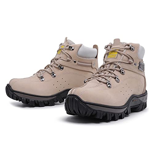 Bota Coturno Cat Unissex Adventure Couro Legítimo Palmilhas Gel (38, Nude)
