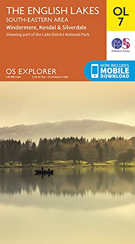 The English Lakes: South-Eastern Area Map | Windermere, Kendal & Silverdale | Ordnance Survey | OS Explorer Map OL7 | England | Walks | Hiking | Maps | Adventure
