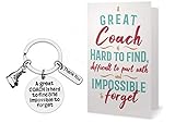 Sportybella Figure Skating Coach Keychain & Card Gift Set, Ice Skate Coach Gifts, Great Coach is...