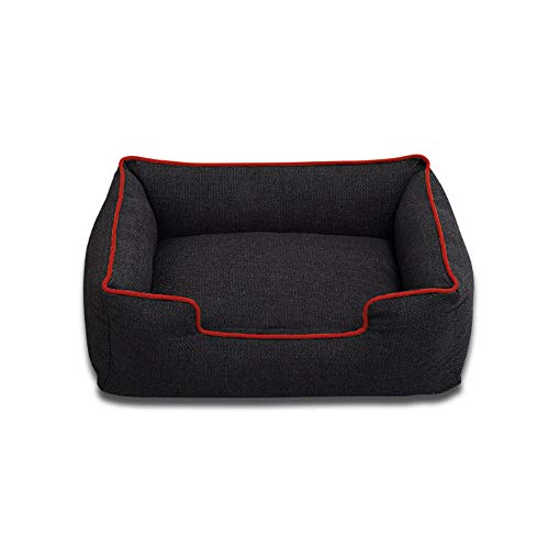 brand_name Mat Perro, Moda Denim Perro de la Estera extraíble Cama de Gato Casa, Almohada Lavable for Mascotas, Sofá, for Gato y Perrito Recorrido y Acampar Uso Ropa de Cama (Color : Red, Size : L)
