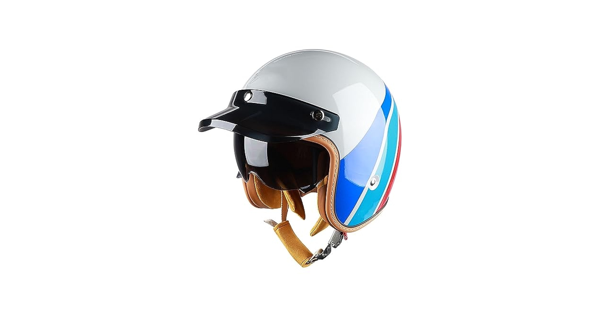 Amazon.co.jp: レトロオートバイオープンフェイスヘルメット
