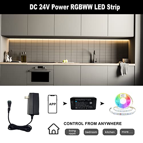 GIDEALED 24V 3A DC Power Supply,72W 24 volt Power Supply for COB LED Strip Light,24v DC LED Light Adapter with 5.5x2.1mm DC Plug, AC 100~240V to 24vdc low voltage led strip lights power supply - Thumbnail 6