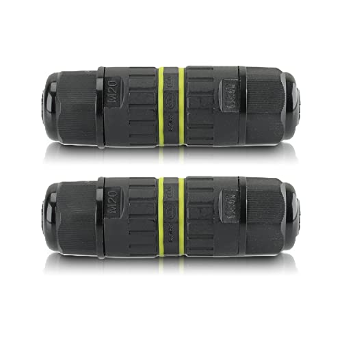 Shopcorp 2 Poles Wire Connector For External Electrical Junction Box - Nylon Pa66, Ip68, Flame Retardant With Internal Silicone Rings And Gaskets (2 Pack) #TOP1