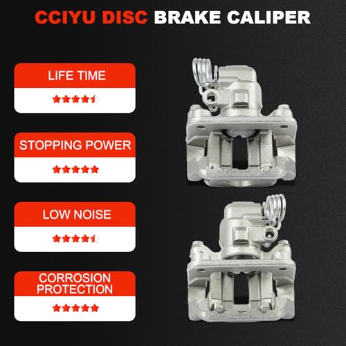Image of cciyu Rear Left & Right Brake Calipers Assembly w /Bracket 18B4825A 18B4824A 1994 1995 1996 1997 1998 1999 2000 2001 2003 2004 For Ford For Mustang