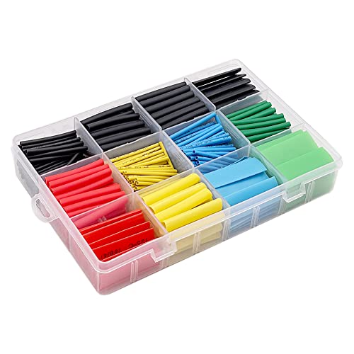 Yyyuluo 530 Pièces Gaine Thermorétractable - Double Paroi Adhésif Doublé Tube Thermorétractable Kit Étanche Électrique Isolation Emballage Câble Manchon pour Fils Réparations Cover