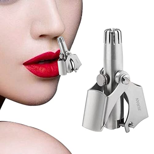 Nasenhaarschneider aus Rostfreiem Edelstahl, Mini Nasenhaar und Ohrhaar Trimmer, Nasentrimmer, Haartrimmer Herren Edelstahl Nasentrimmer für Nase & Ohren Cover