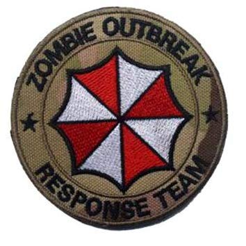 Resident Evil Umbrella Logo Zombie Outbreak 3D Tactical Patch Military Embroidered Morale Tags Badge Embroidered Patch DIY Applique Shoulder Patch Embroidery Gift Patch