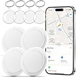 4-Pack Bluetooth Tracker for Android Android GPS Tracker Tag GPS Tags for an-Droid Both iOS and an-Droid Compatible,for Keys,Suitcase,Wallet and More(with 4 Keyrings and Waterproof Cases)