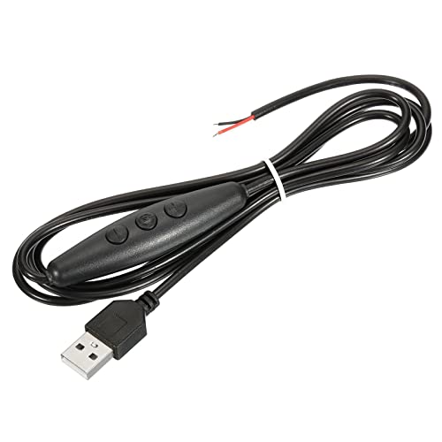 Tool parts Lamp Cord Dimmer DC 5V ON/Off USB Single-Color Light Dimming Switch - Black