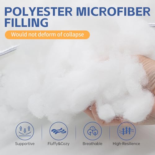 Nctoberows Bed Pillows for Sleeping Standard Size Set of 4, Luxury Hotel Quality Cooling Pillows, Super Soft Down Alternative Fill for Side Back and Stomach Sleepers - Image 4