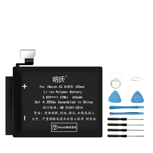 に対応 Apple Watch Nike+ (GPS) 42 mm ケース (モテ?ル:A1859) 電池 対応用 3.82V 342mAh 互換ハ?ッテリー携帯ハ?ッテリー 修理用 取付工具付き 2025JT