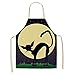 GHRFZC Delantal De Cocina - 1Pcs Dibujos Animados Creativo Lindo Gato Impreso Cocina Delantal para Las Mujeres Hombres Algodón Lino Bib Casa Cocinar Herramienta De Limpieza De Hornear,4, 68X55Cm