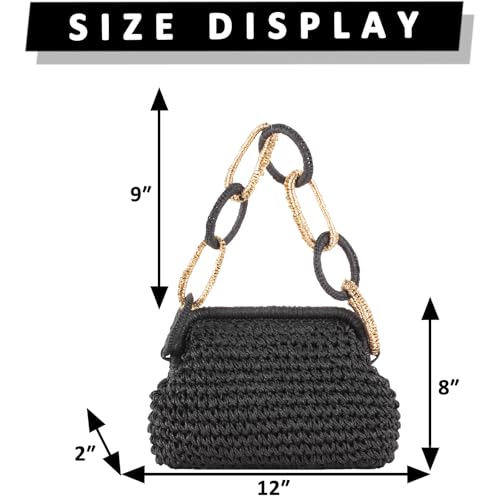 Bolso de Playa Straw para Mujer Tote Handbag Vacaciones miniatura 3
