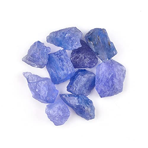 Infinitygemsart 10Pcs A+ Natural Raw Tanzanite Stone, Rough Crystals For Jewelry Making, Wire Wrapping, Chakra Healing Birthstone, Loose Gemstone Supply, Purple Gem, Diy Jewelry Crystals, Gift Stone #TOP17