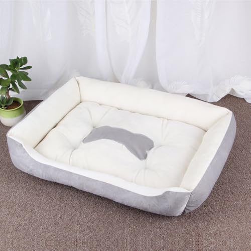 Cama para Pet Média para Cachorro e Gato – Caminha Confortável, Lavável e Resistente – Cama Ortopédica para Cães e Gatos de Porte Médio – Cama Pet Aconchegante e Durável - LealShop (Cinza)