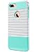iPhone 7 Plus Case, ULAK Knox Armor Slim [Dual Layer] Protection [Scratch Resistant] Hard Back Cover [Shock Absorbent] TPU Bumper Case for Apple iPhone 7 Plus [5.5 inch]-Minimal Mint Stripes