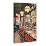 WOPIYNAG Póster vintage de carnicería (1) lienzo para decoración de dormitorio, decoración de paisaje, regalo, 20 x 30 cm