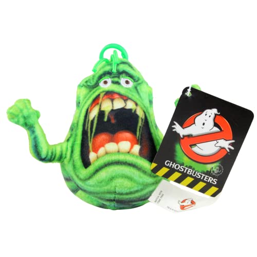 Toptoys2U Bargain Bundles Ghostbusters Super Soft Gift Quality Plush Keyclip/Bagclip & 330Ml Mug Gift Sets - 5" 13Cm Slimer Clip & Ghostbuster Logo Mug #TOP1