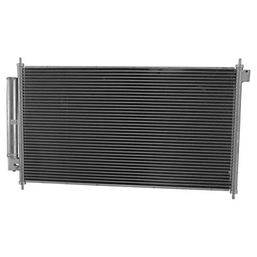 Image of TRQ A /C Condenser and Receiver Drier Assembly Compatible with 13-22 Acura ILX 12-15 Honda Civic