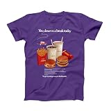 You Deserve A Break Today - Vintage McDonalds Graphic | ADULT Shirt (PURPLE, XXL)