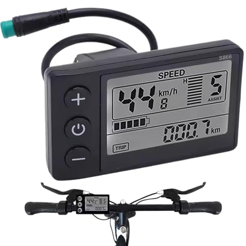 Csafyrt Speedometer for Bike Mph 24V 36V 48V LCD Display Bike Speedometer & Odometer Waterproof Intelligent Bike Computer