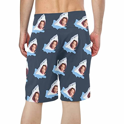Custom Men's Face Swimming Trunks Funny Shark Swim Shorts Quick Dry Personazlied Boardshorts Boyfriend Gifts3
