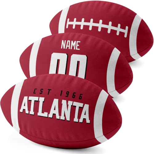 Image of ANTKING Atlanta Throw Pillow 2 Packs Custom Name Number Gifts | Personalized Gift for Youth for Birthday Christmas