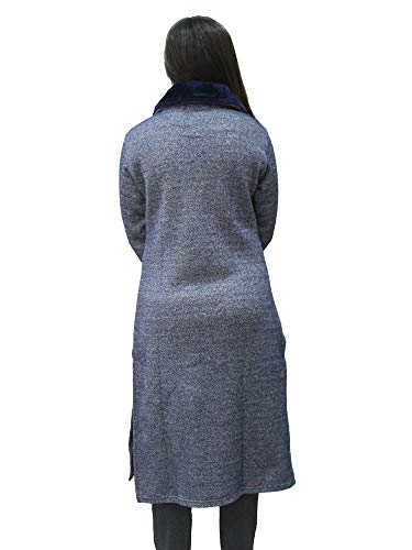 Image of Matelco Women's Wool Straight Kurti for Winters (Ad04Caz45 Black Parent).