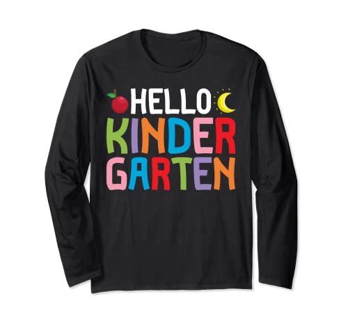 Volver a Shcool Camisa Hello Kindergarten Team Kinder Manga Larga