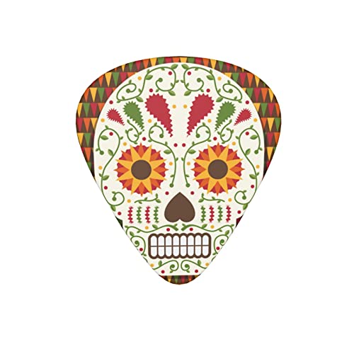 Lot de 12 médiators de guitare avec motif tête de mort mexicain, motif floral pour guitare électrique, basse, acoustique, cadeau pour les amateurs de guitare avec boîte - Les Beatles, Paul McCartney, John Lennon, RIngo Starr, George Harrison Lot de 12 médiators de guitare avec motif tête de mort mexicain, motif floral pour guitare électrique, basse, acoustique, cadeau pour les amateurs de guitare avec boîte