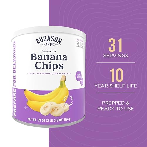 Augason Farms Banana Chips 2 Lbs 1 Oz No. 10 Can