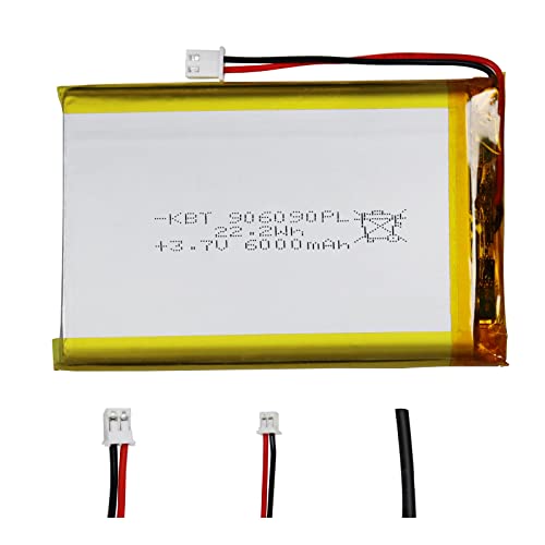 KBT 3.7V 6000mAh Li-Polymer Battery: 906090 Lipo