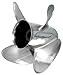 Turning Point 31521940 Express Large Diameter Stainless Steel Propeller with 4-3/4" Gearcase - 4 Blade / 14-1/2 x 19 / Left Hand