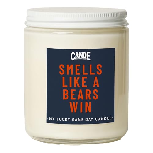 CE Craft - Smells Like A Bears Win Candle - Football Themed Candle, Gift for Dad, Gift for Son, Chicago Gift, Chicago Themed Candle, Gift for Him (Birthday Cake)