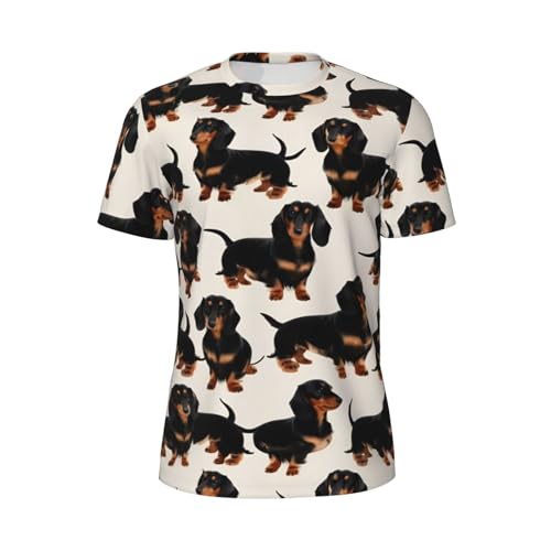 T-shirt manches courtes homme teckel léger respirant plein air d'été
